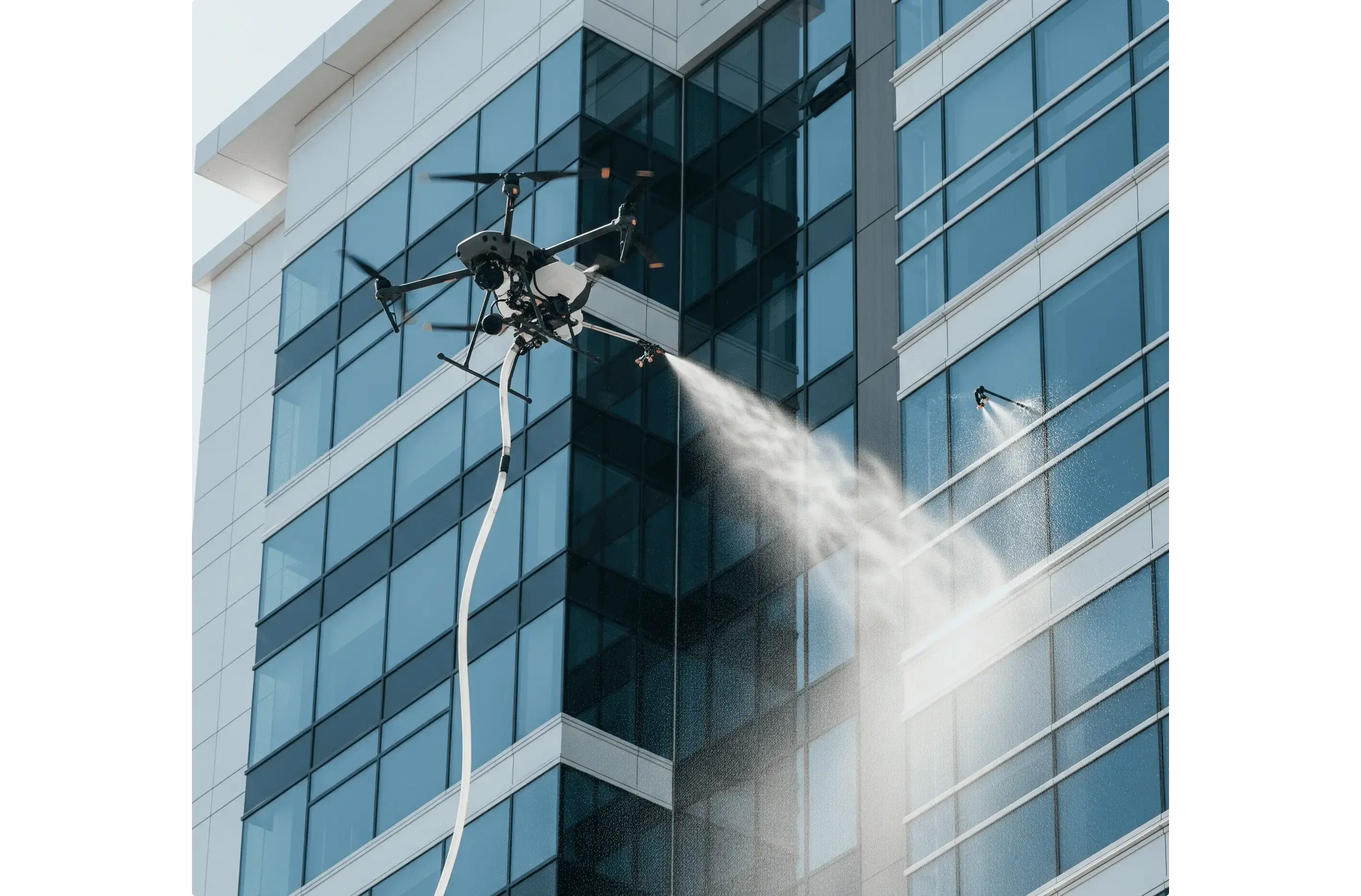 Nettoyage extérieur par drone