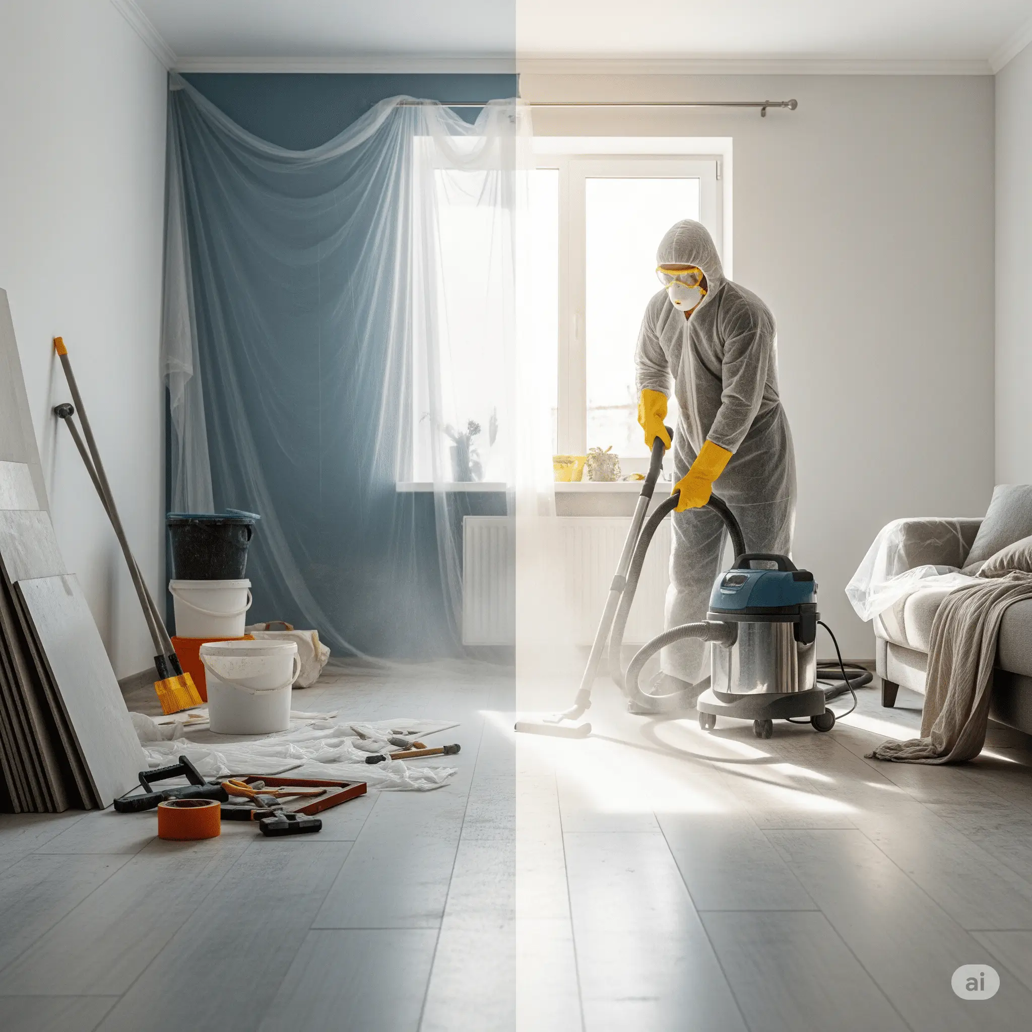 Nettoyage professionnel après travaux