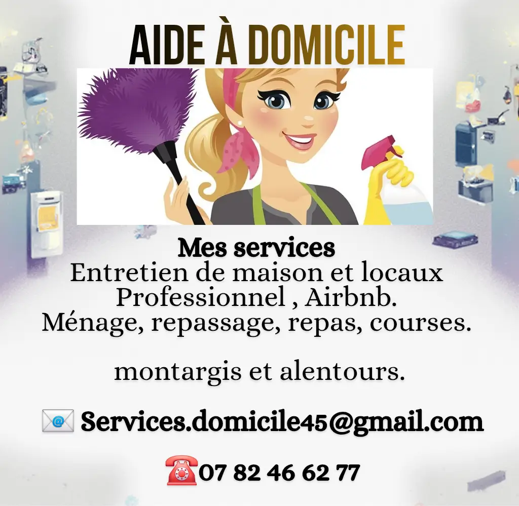 Illustration d’une aide ménagère de Montargis équipée pour le ménage